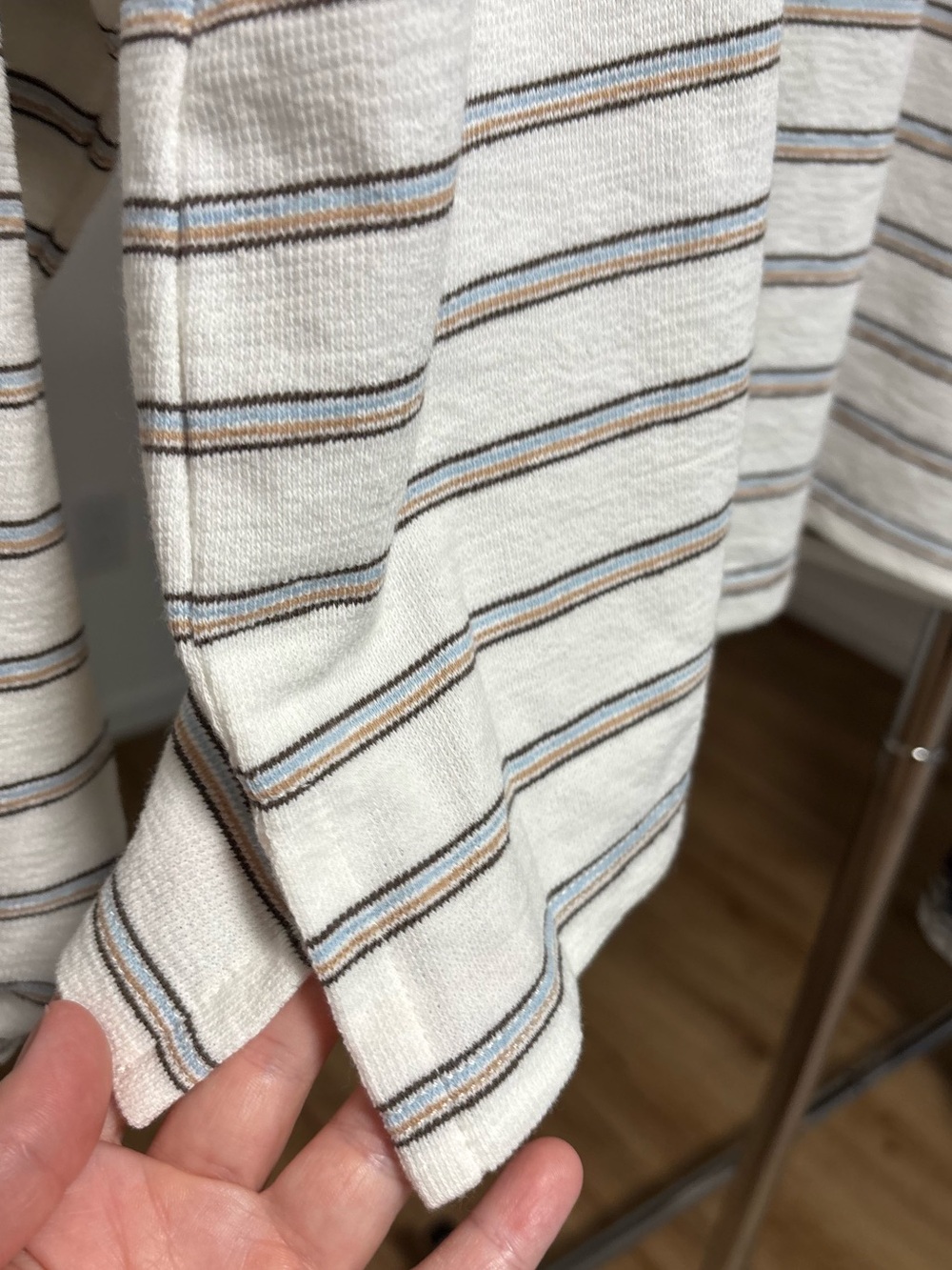 NWT Madewell longsleeve striped tee with drop shoulders, relaxed fit. Small - Picture 5 of 10